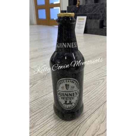 Granite Beer Bottle Grave Accessory 001 - Dublin Headstones - Glasnevin - Balgriffin - Fingal - Dardistown -  Kelly Cowin Memorials