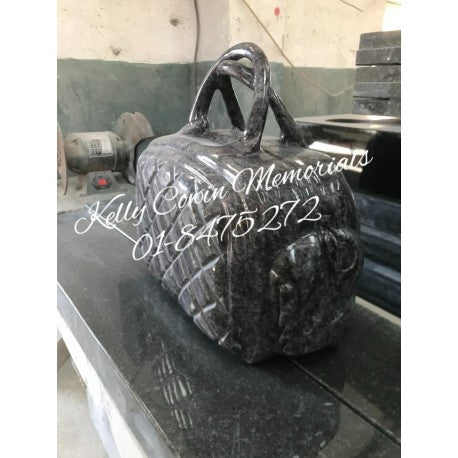 Granite Handbag Grave Accessory - Dublin Headstones - Glasnevin - Balgriffin - Fingal - Dardistown -  Kelly Cowin Memorials