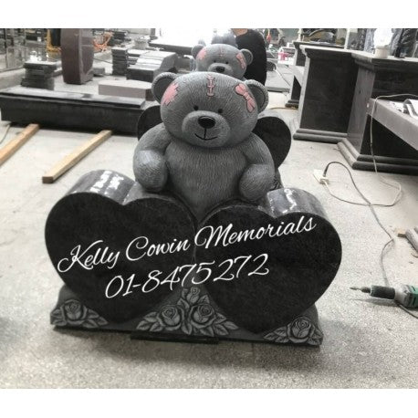 Teddy Bear Grave Accessory 006 - Dublin Headstones - Glasnevin - Balgriffin - Fingal - Dardistown -  Kelly Cowin Memorials