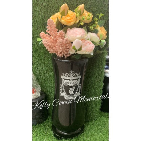 Football Granite Vase 017 - Dublin Headstones - Glasnevin - Balgriffin - Fingal - Dardistown -  Kelly Cowin Memorials