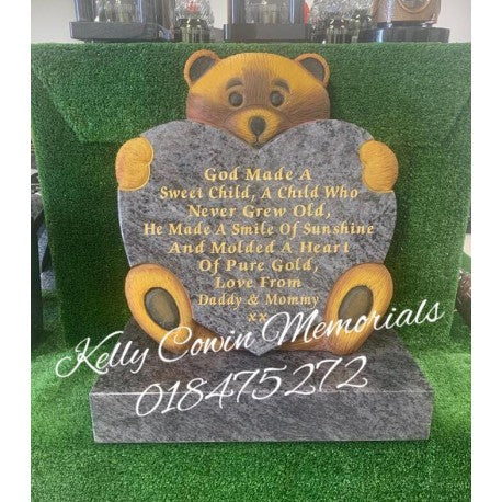 Teddy Bear Grave Accessory 004 - Dublin Headstones - Glasnevin - Balgriffin - Fingal - Dardistown -  Kelly Cowin Memorials