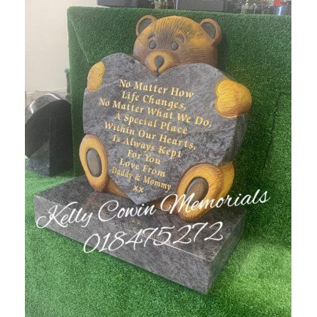 Teddy Bear Grave Accessory 004 - Dublin Headstones - Glasnevin - Balgriffin - Fingal - Dardistown -  Kelly Cowin Memorials