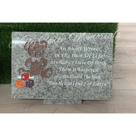 Small Rectangle Granite Plaque 005 - Dublin Headstones - Glasnevin - Balgriffin - Fingal - Dardistown -  Kelly Cowin Memorials