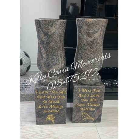 Base Granite Vase 014 - Dublin Headstones - Glasnevin - Balgriffin - Fingal - Dardistown -  Kelly Cowin Memorials