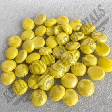 Yellow Porcelain Beads - Dublin Headstones - Glasnevin - Balgriffin - Fingal - Dardistown -  Kelly Cowin Memorials